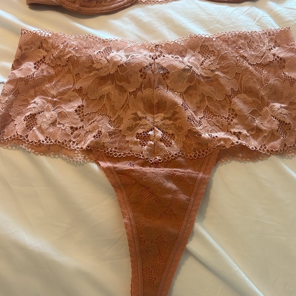 Soma bra and thong set. Dusty rose. 34D and medium. Bra is NWT, thong is NWOT - Picture 2 of 5